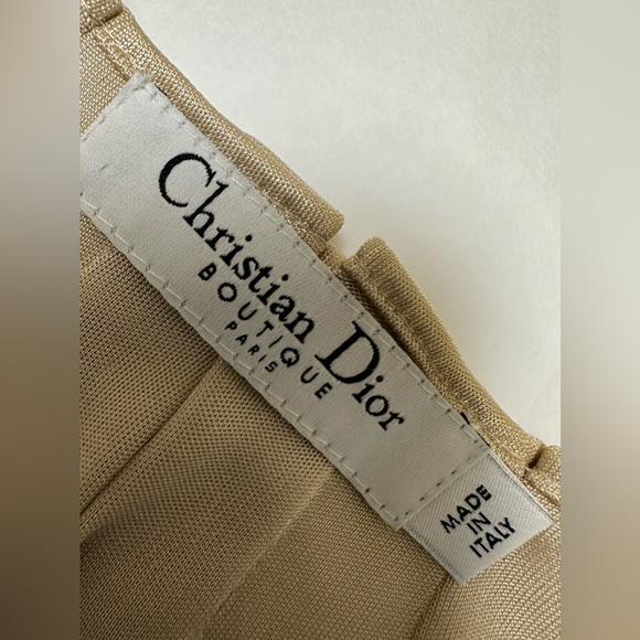 Christian Dior Gold Metallic Tank Vest Sleeveless Top w. pleats 🌟 - Picture 9 of 9